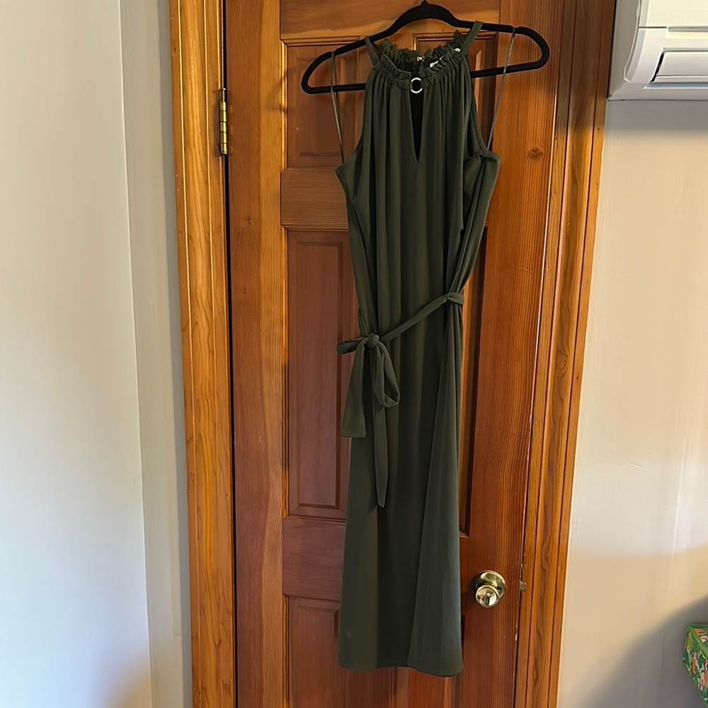 Michael Kors Olive Green Sleeveless Dress